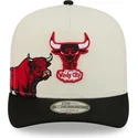 petten-gebogen-zwart-snapback-9fifty-a-frame-precurved-hardwood-classics-van-chicago-bulls-nba-van-new-era