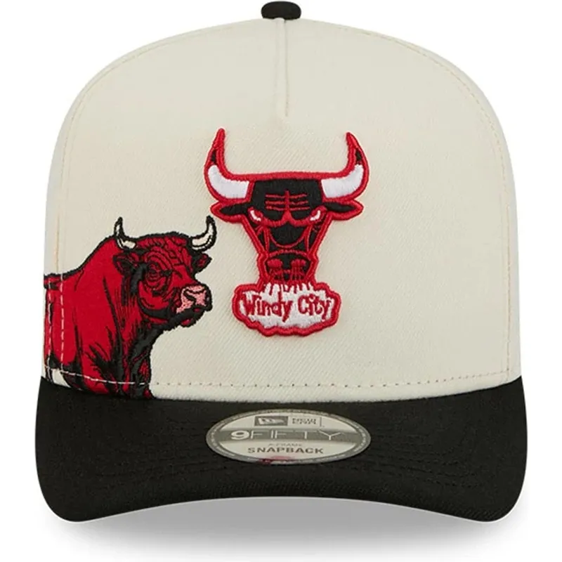 petten-gebogen-zwart-snapback-9fifty-a-frame-precurved-hardwood-classics-van-chicago-bulls-nba-van-new-era