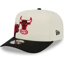 petten-gebogen-zwart-snapback-9fifty-a-frame-precurved-hardwood-classics-van-chicago-bulls-nba-van-new-era