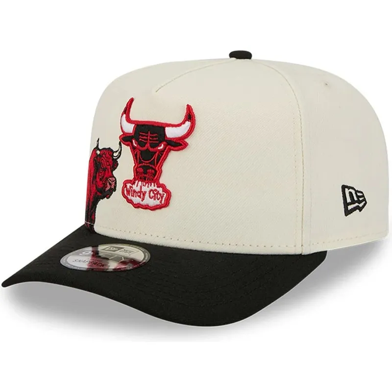 petten-gebogen-zwart-snapback-9fifty-a-frame-precurved-hardwood-classics-van-chicago-bulls-nba-van-new-era