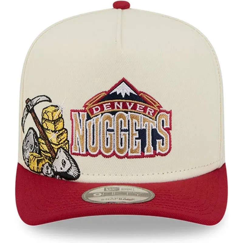 petten-gebogen-rood-snapback-9fifty-a-frame-precurved-hardwood-classics-van-denver-nuggets-nba-van-new-era