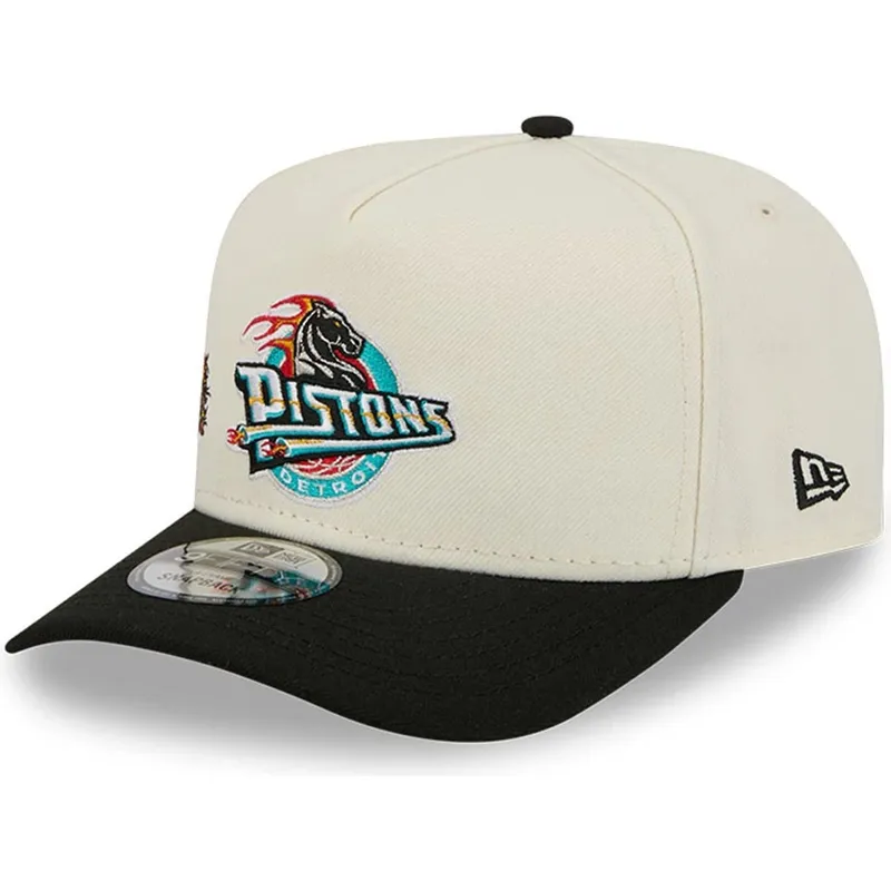 petten-gebogen-zwart-snapback-9fifty-a-frame-precurved-hardwood-classics-van-detroit-pistons-nba-van-new-era