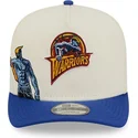 petten-gebogen-blauw-snapback-9fifty-a-frame-precurved-hardwood-classics-van-golden-state-warriors-nba-van-new-era