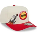petten-gebogen-rood-snapback-9fifty-a-frame-precurved-hardwood-classics-van-houston-rockets-nba-van-new-era