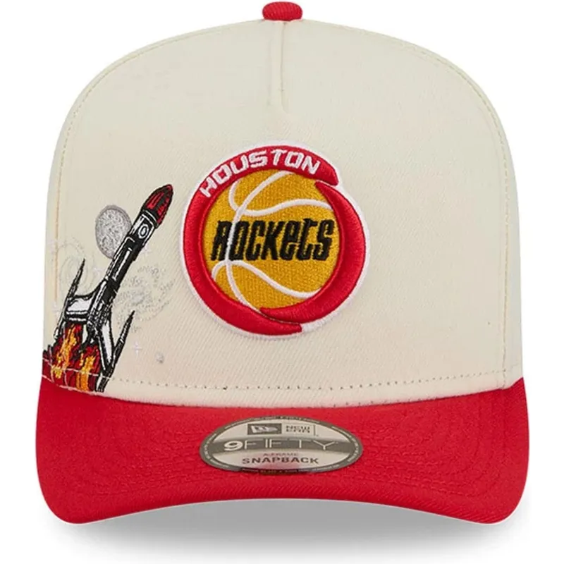 petten-gebogen-rood-snapback-9fifty-a-frame-precurved-hardwood-classics-van-houston-rockets-nba-van-new-era