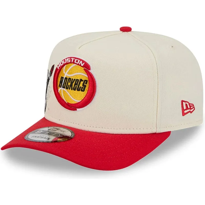 petten-gebogen-rood-snapback-9fifty-a-frame-precurved-hardwood-classics-van-houston-rockets-nba-van-new-era