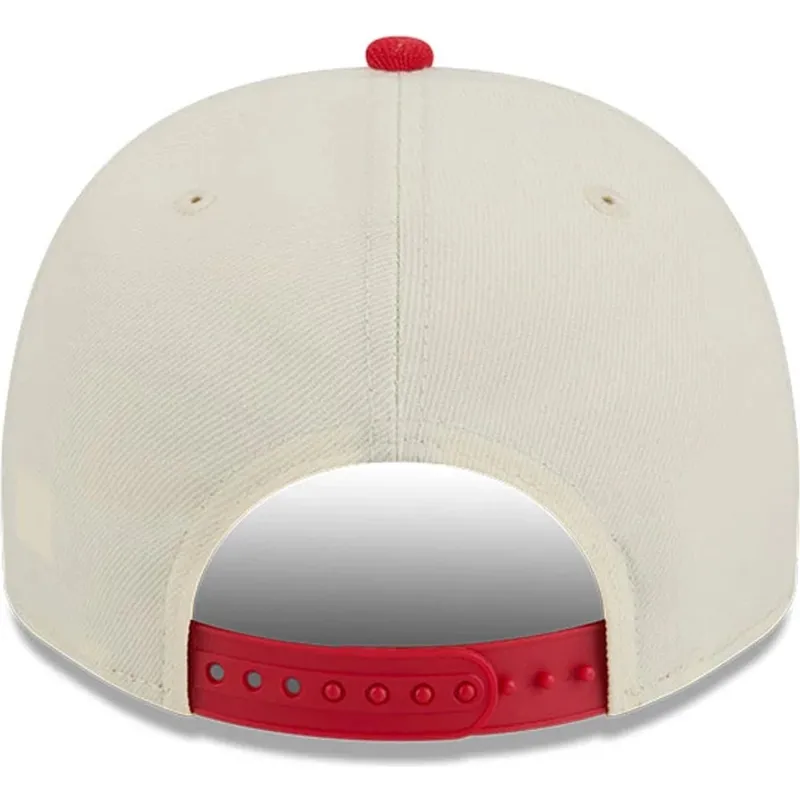 petten-gebogen-rood-snapback-9fifty-a-frame-precurved-hardwood-classics-van-houston-rockets-nba-van-new-era