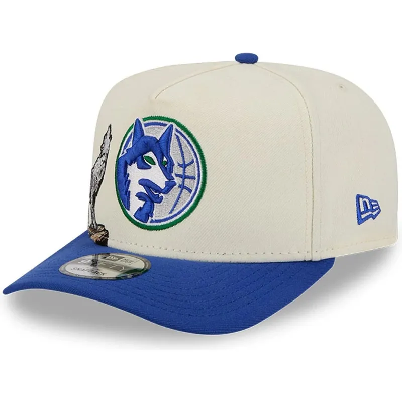 petten-gebogen-blauw-snapback-9fifty-a-frame-precurved-hardwood-classics-van-minnesota-timberwolves-nba-van-new-era