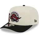 petten-gebogen-zwart-snapback-9fifty-a-frame-precurved-hardwood-classics-van-toronto-raptors-nba-van-new-era