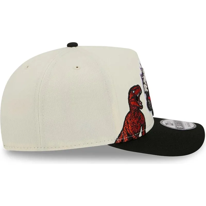 petten-gebogen-zwart-snapback-9fifty-a-frame-precurved-hardwood-classics-van-toronto-raptors-nba-van-new-era