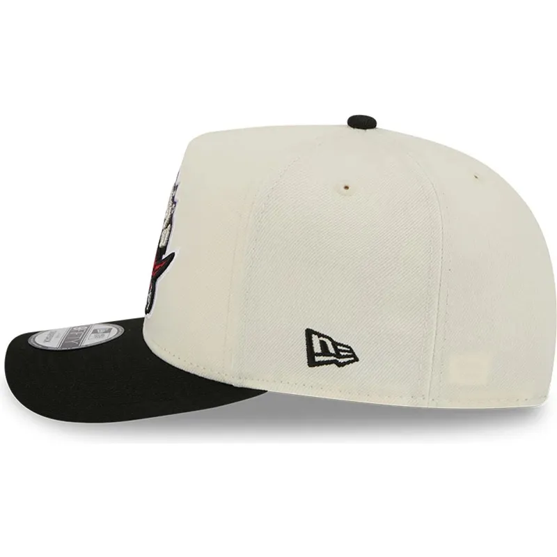 petten-gebogen-zwart-snapback-9fifty-a-frame-precurved-hardwood-classics-van-toronto-raptors-nba-van-new-era
