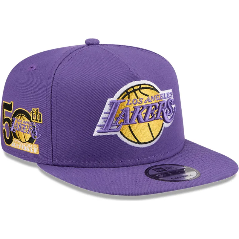 petten-plat-paars-snapback-9fifty-a-frame-hardwood-classics-van-los-angeles-lakers-nba-van-new-era