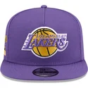 petten-plat-paars-snapback-9fifty-a-frame-hardwood-classics-van-los-angeles-lakers-nba-van-new-era