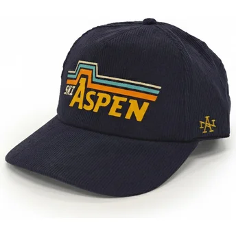 Petten gebogen marineblauw snapback Printed Cord van American Needle