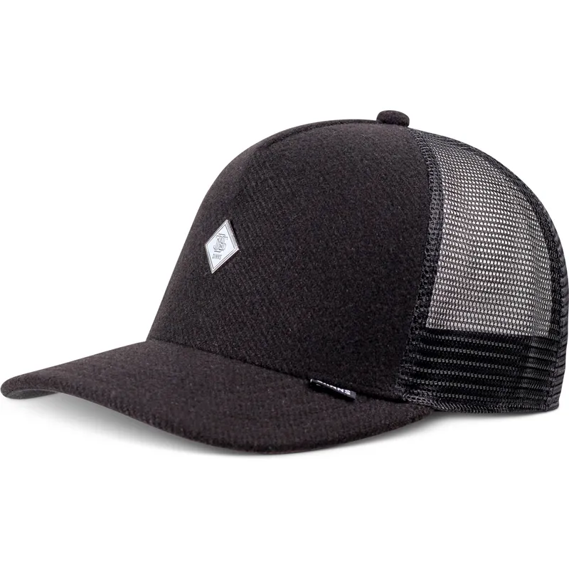 petten-gebogen-zwart-snapback-hft-fine-pique-van-djinns petten-gebogen-zwart-snapback-hft-fine-pique-van-djinns