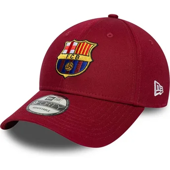 Petten gebogen rood snapback 9FORTY ajustable van FC Barcelona LALIGA van New Era