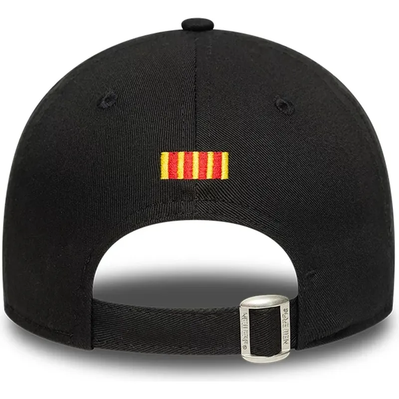 petten-gebogen-zwart-snapback-voor-kinderen-9forty-ajustable-van-fc-barcelona-laliga-van-new-era