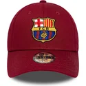 petten-gebogen-rood-snapback-voor-kinderen-9forty-ajustable-van-fc-barcelona-laliga-van-new-era