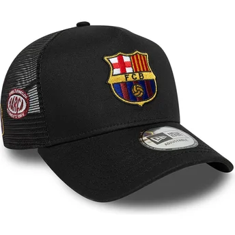 Petten gebogen zwart snapback A Frame trucker van FC Barcelona LALIGA van New Era