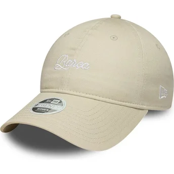 Petten gebogen beige snapback 9TWENTY ajustable van FC Barcelona LALIGA van New Era