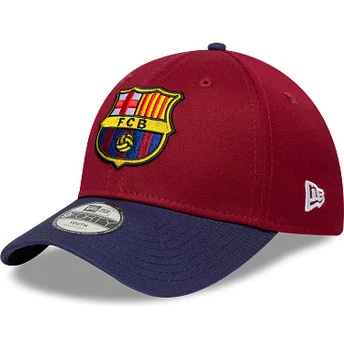 Petten gebogen meerkleurig snapback voor kinderen 9FORTY ajustable van FC Barcelona LALIGA van New Era