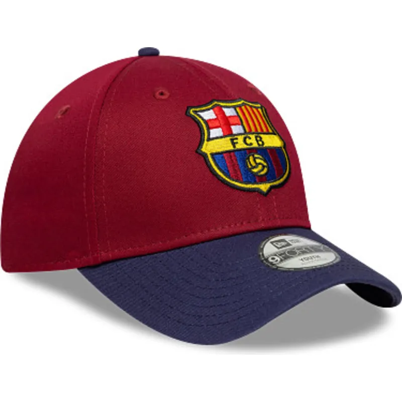 petten-gebogen-meerkleurig-snapback-voor-kinderen-9forty-ajustable-van-fc-barcelona-laliga-van-new-era