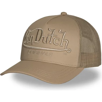 Petten gebogen bruin snapback EMB02 van Von Dutch