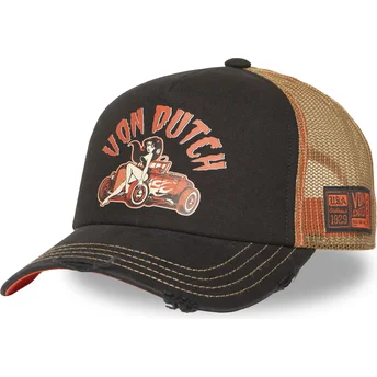 Petten gebogen zwart snapback CREW31 van Von Dutch