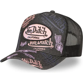 Petten gebogen zwart snapback CAFE07 van Von Dutch