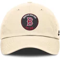 petten-gebogen-beige-verstelbaar-club-unstructured-organic-cotton-van-boston-red-sox-mlb-van-nike