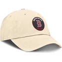 petten-gebogen-beige-verstelbaar-club-unstructured-organic-cotton-van-boston-red-sox-mlb-van-nike