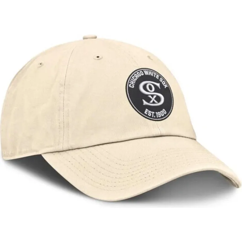 petten-gebogen-beige-verstelbaar-club-unstructured-organic-cotton-van-chicago-white-sox-mlb-van-nike