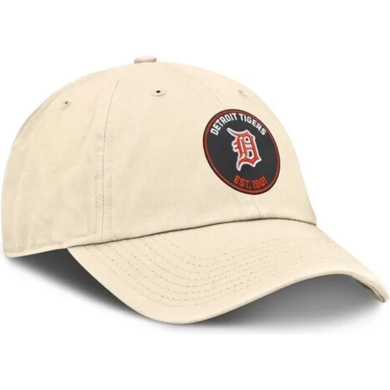 petten-gebogen-beige-verstelbaar-club-unstructured-organic-cotton-van-detroit-tigers-mlb-van-nike