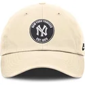 petten-gebogen-beige-verstelbaar-club-unstructured-organic-cotton-van-new-york-yankees-mlb-van-nike