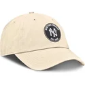 petten-gebogen-beige-verstelbaar-club-unstructured-organic-cotton-van-new-york-yankees-mlb-van-nike