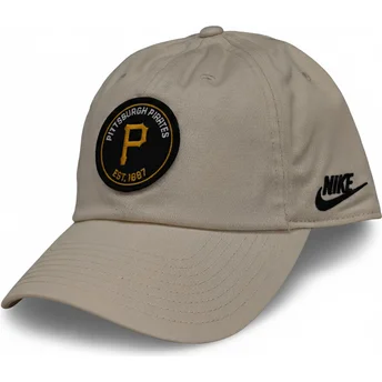 Petten gebogen beige verstelbaar Club Unstructured Organic Cotton van Pittsburgh Pirates MLB van Nike