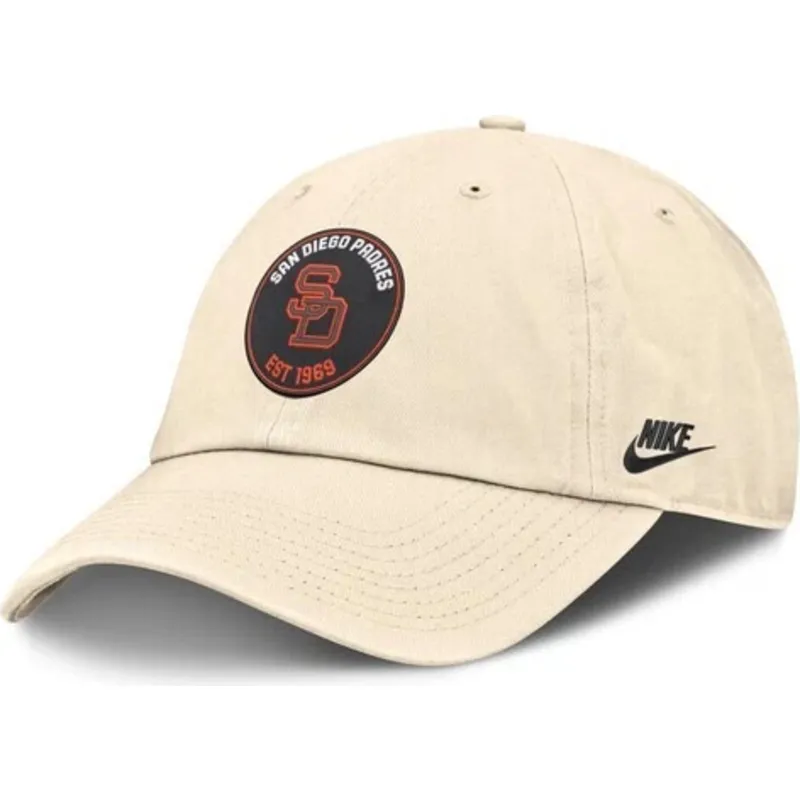 petten-gebogen-beige-verstelbaar-club-unstructured-organic-cotton-van-san-diego-padres-mlb-van-nike