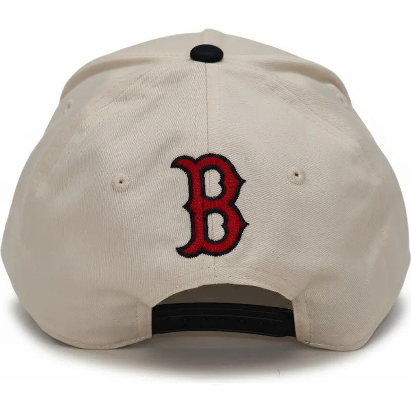 petten-gebogen-beige-snapback-rise-structured-van-boston-red-sox-mlb-van-nike