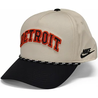 Petten gebogen beige snapback Rise Structured van Detroit Tigers MLB van Nike