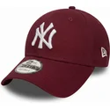 petten-gebogen-rood-verstelbaar-cardenal-9forty-essential-van-new-york-yankees-mlb-van-new-era
