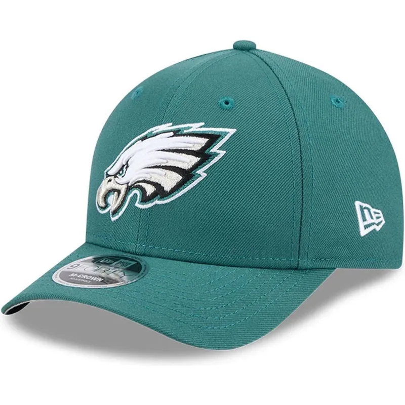 petten-gebogen-groen-snapback-9forty-m-crown-team-van-philadelphia-eagles-nfl-van-new-era