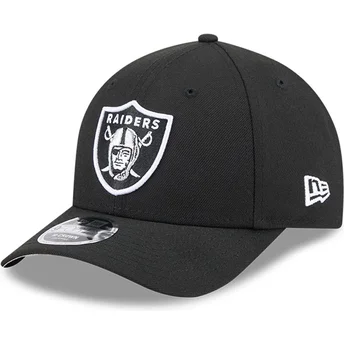 Petten gebogen zwart snapback 9FORTY M-Crown Team van Las Vegas Raiders NFL van New Era