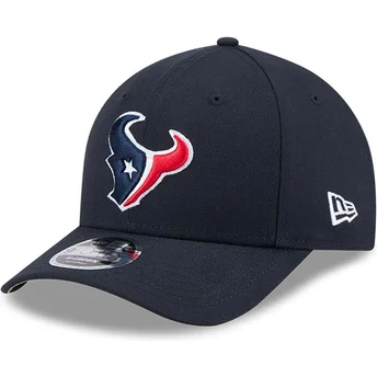 Petten gebogen marineblauw snapback 9FORTY M-Crown Team van Houston Texans NFL van New Era