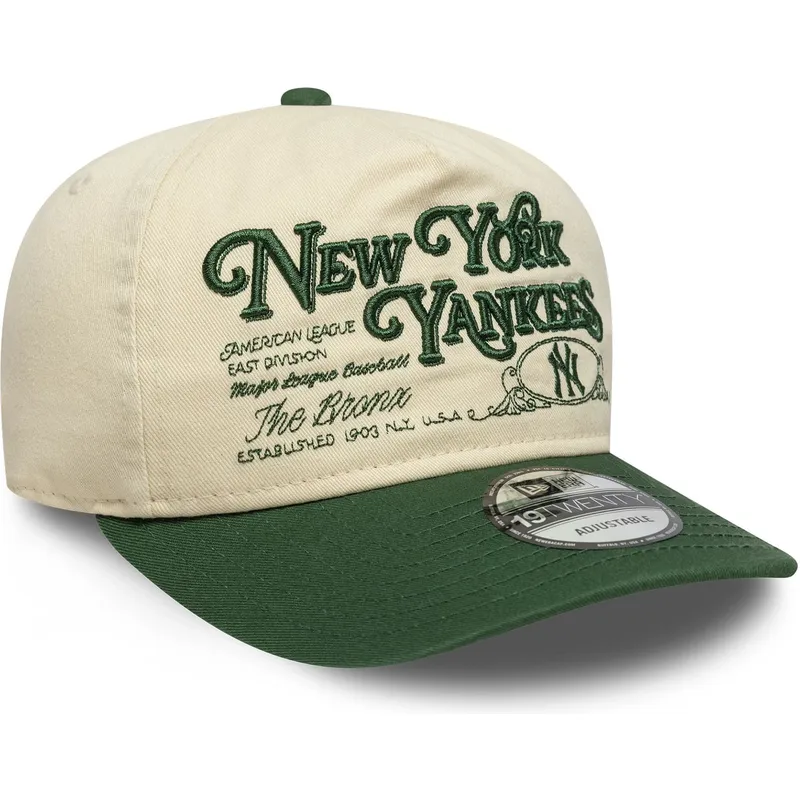 petten-gebogen-beige-verstelbaar-19twenty-washed-graphic-van-new-york-yankees-mlb-van-new-era