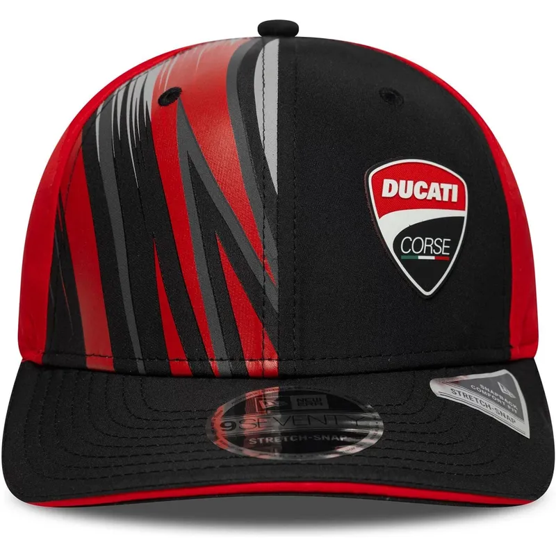 petten-gebogen-zwart-snapback-9seventy-stretch-snap-print-van-ducati-motor-motogp-van-new-era petten-gebogen-zwart-snapback-9seventy-stretch-snap-print-van-ducati-motor-motogp-van-new-era