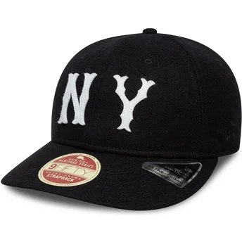 Petten gebogen zwart verstelbaar 9FIFTY Retro Crown Heritage Series van New York Highlanders MLB van New Era