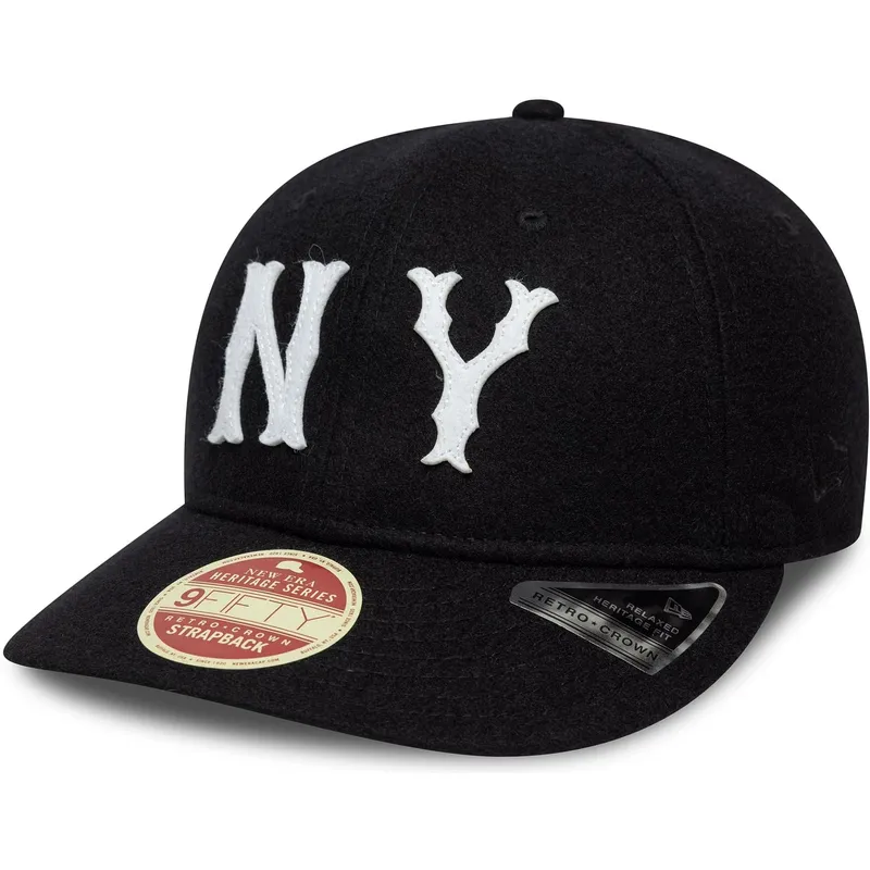 petten-gebogen-zwart-verstelbaar-9fifty-retro-crown-heritage-series-van-new-york-highlanders-mlb-van-new-era