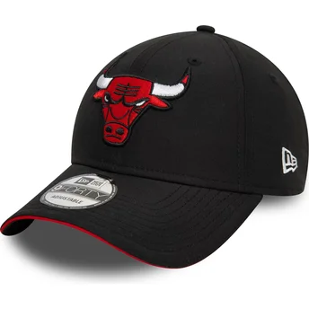 Petten gebogen zwart verstelbaar 9FORTY Microfibre van Chicago Bulls NBA van New Era