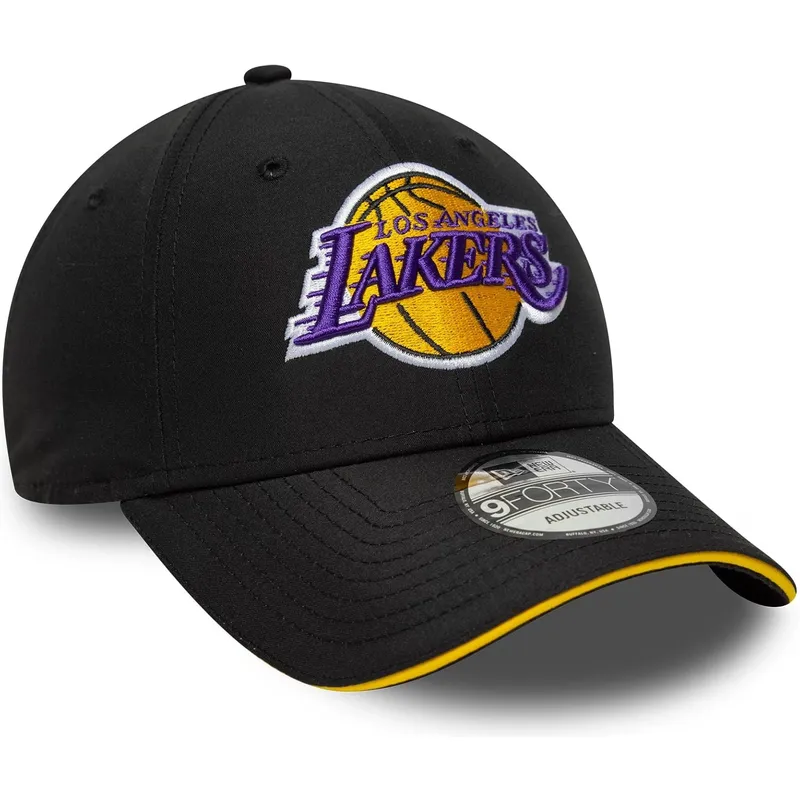petten-gebogen-zwart-verstelbaar-9forty-microfibre-van-los-angeles-lakers-nba-van-new-era