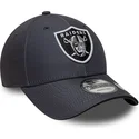 petten-gebogen-grijs-verstelbaar-9forty-microfibre-van-las-vegas-raiders-nfl-van-new-era